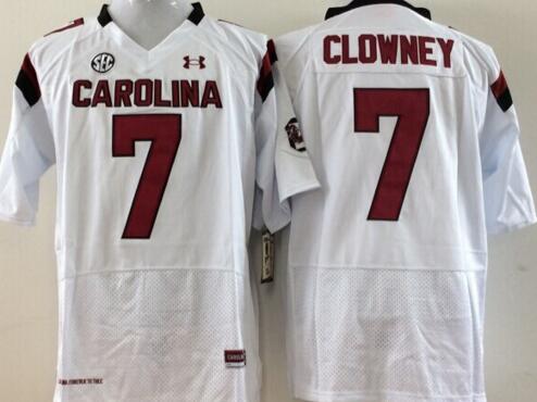 South Carolina Gamecock 7 Jadeveon Clowney white men College ncaa Football Jerseys