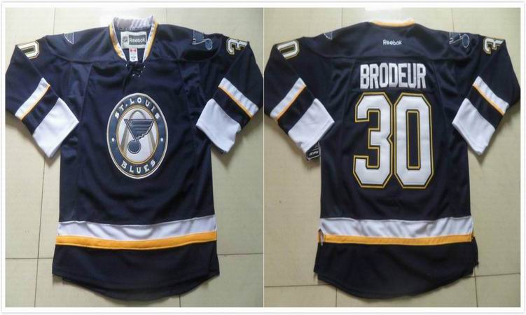 St. Louis Blues 30 Martin Brodeur dark Blue men nhl ice hockey  jerseys