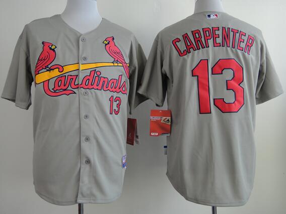St. Louis Cardinals 13 Matt Carpenter grey men baseball MLB Jerseys