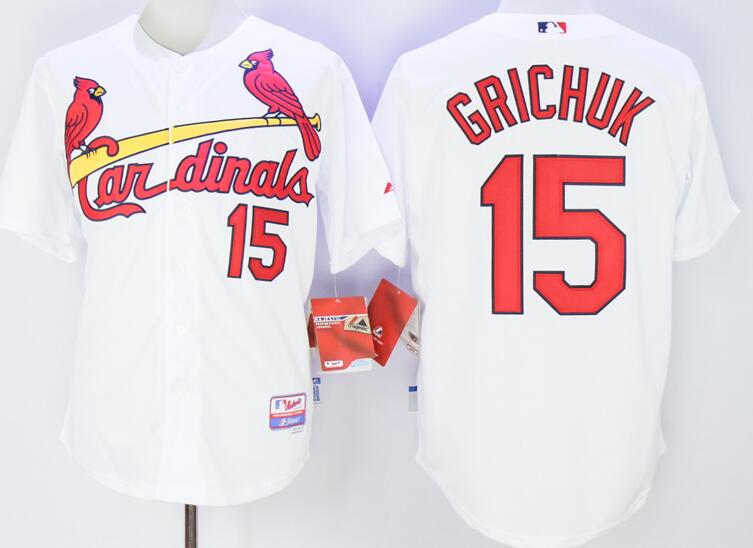 St. Louis Cardinals 15 Randal Grichuk throwback white mlb  jerseys