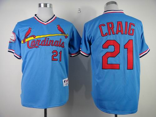 St. Louis Cardinals 21 Allen Craig blue MLB Jerseys