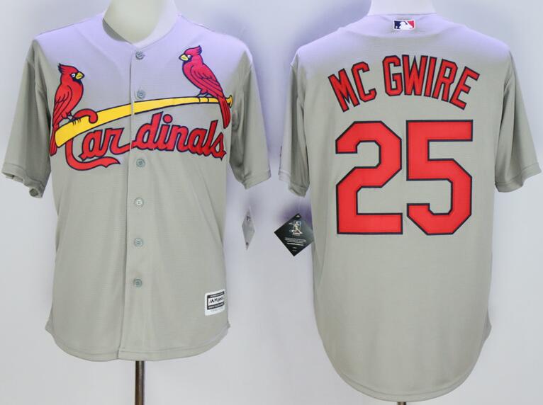 St. Louis Cardinals 25 Mark McGwire grey Majestic MLB Jerseys 2016