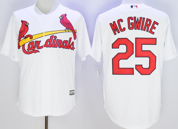 St. Louis Cardinals 25 Mark McGwire white Majestic MLB Jerseys 2016