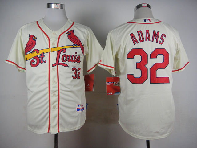 St. Louis Cardinals 32 Matt Adams cream MLB Jerseys