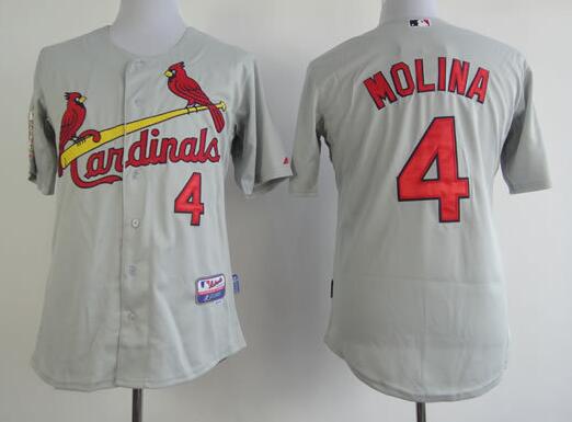 St. Louis Cardinals 4 Yadier Molina white men mlb baseball Jersey