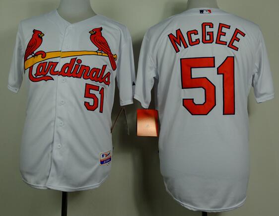 St. Louis Cardinals 51 Willie McGee white men mlb baseball jerseys