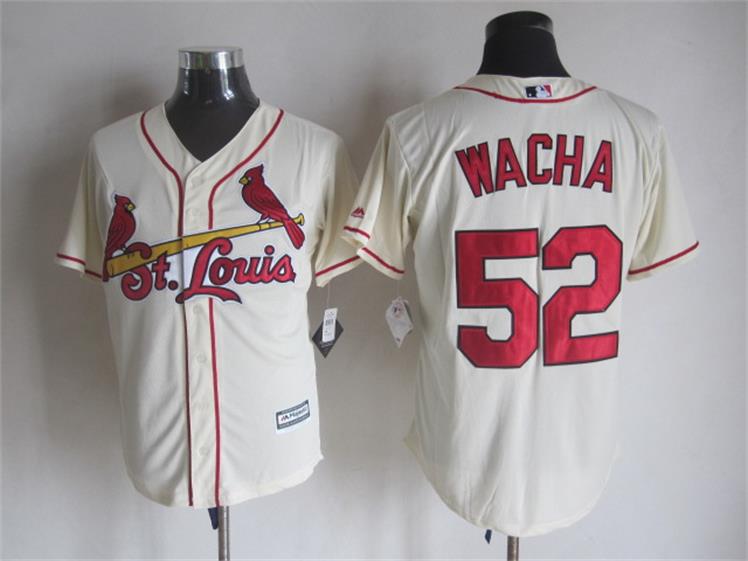 St. Louis Cardinals 52 Michael Wacha Cream New Cool Base Stitched Majestic Baseball Jersey 2016