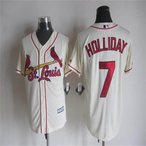 St. Louis Cardinals 7 Matt Holliday Cream New Cool Base Stitched Majestic Baseball Jersey 2016