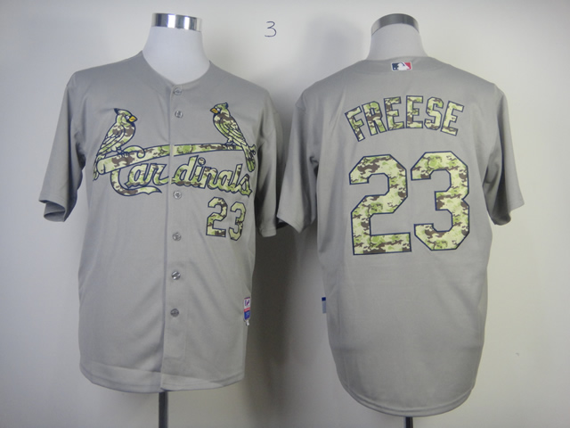 St. Louis Cardinals Authentic 23 Freese 2013 USMC Road Cool Base Jersey
