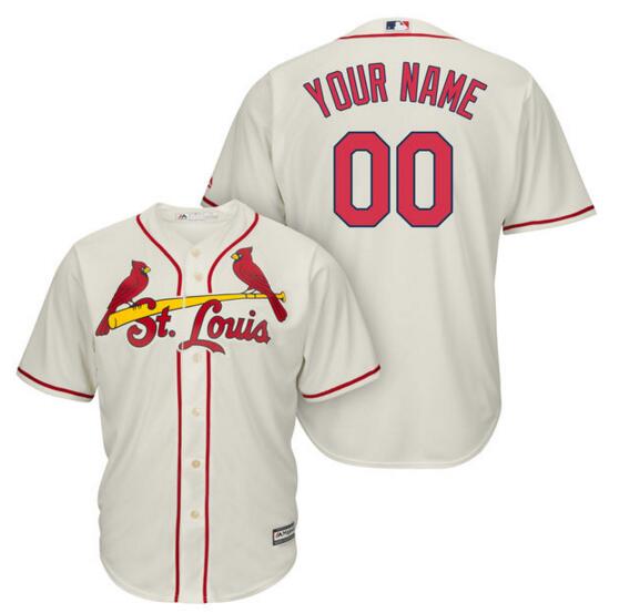 St. Louis Cardinals jerseys Majestic Cream Alternate Cool Base Custom any name number