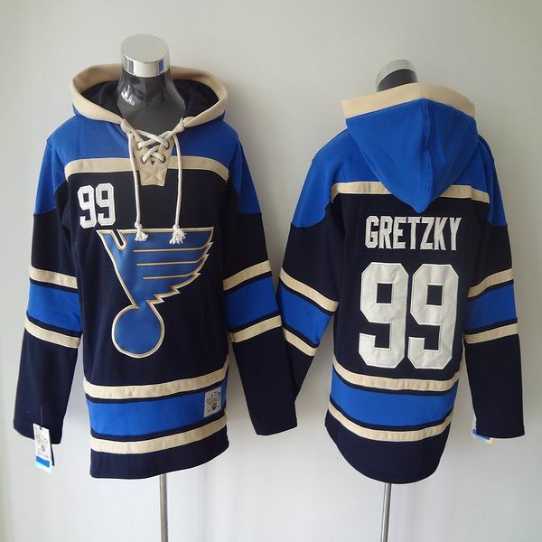 St.Louis Blues #99 Wayne Gretzky Blue NHL hooded sweatshirt
