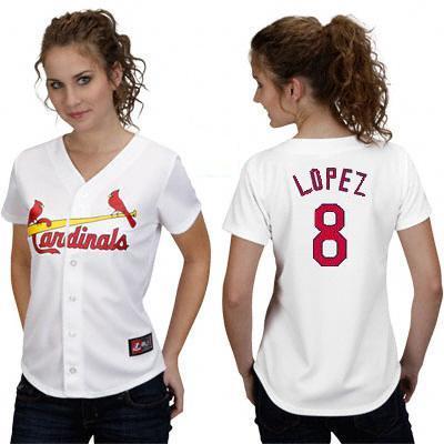 St.Louis Cardinals 5 LOPEZ white MLB Women Jerseys