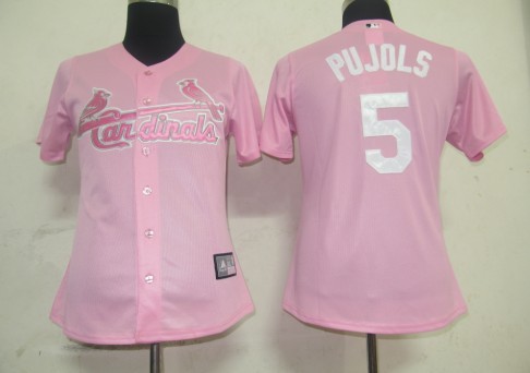 St.Louis Cardinals 5 pujols Pink MLB Women Jerseys