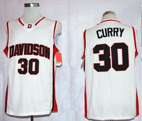 Stephen Curry Davidson College Wildcat #30 White NCAA Jersey