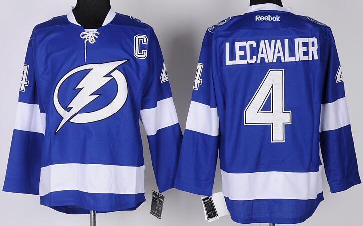 Tampa Bay Lightning 4 LECAVALIER blue men nhl ice hockey  jerseys