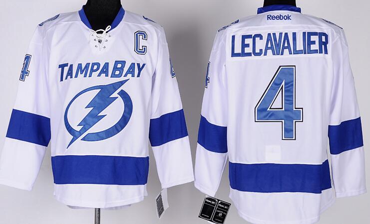 Tampa Bay Lightning 4 Vincent Lecavalier White men nhl ice hockey  jerseys