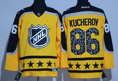 Tampa Bay Lightning 86 Nikita Kucherov 2017 NHL All Star Yellow Jersey