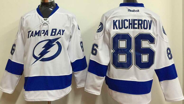 Tampa Bay Lightning 86 Nikita Kucherov white men nhl ice hockey  jersey