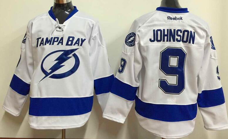 Tampa Bay Lightning 9 Tyler Johnson white men nhl ice hockey  jerseys