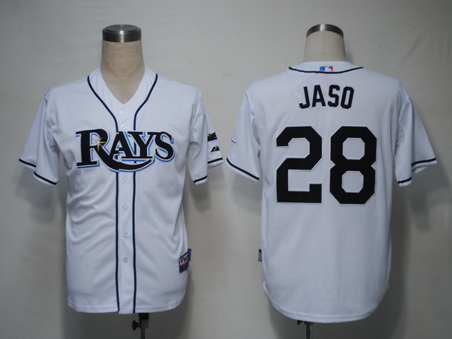 Tampa Bay Rays 28 Jaso White men mlb MLB Jerseys