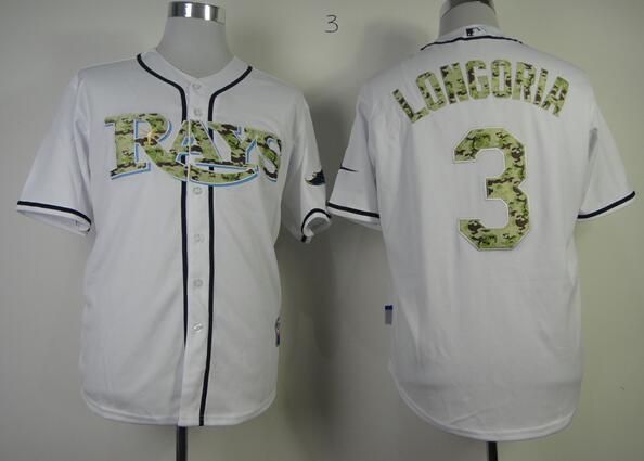 Tampa Bay Rays 3 Longoria white men baseball MLB Jerseys