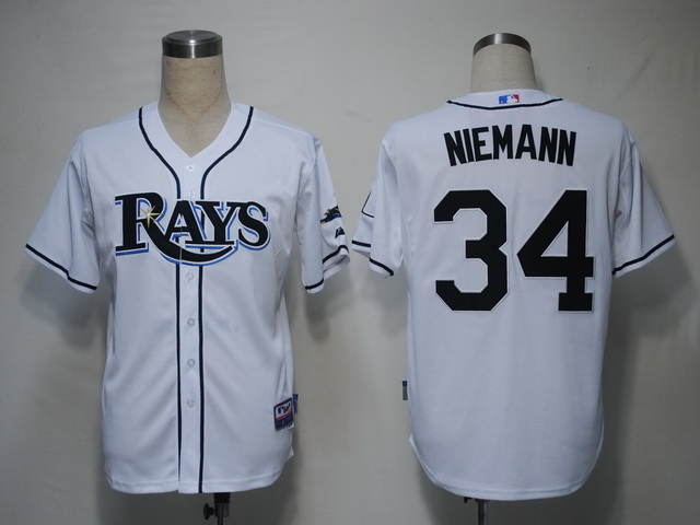 Tampa Bay Rays 34 Niemann White men mlb MLB Jerseys