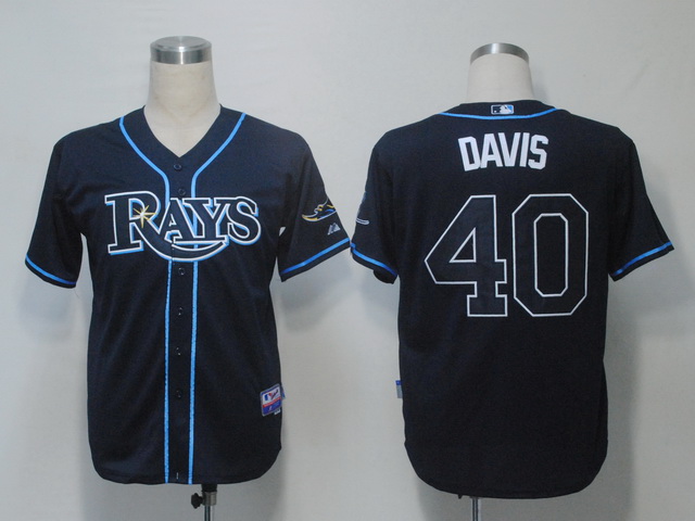 Tampa Bay Rays 40 Davis Dark Blue men mlb MLB Jerseys