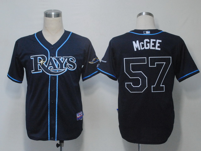 Tampa Bay Rays 57 Mcgee Dark Blue men baseball MLB Jerseys