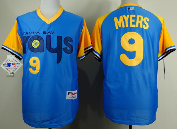 Tampa Bay Rays 9 Wil Myers 1970 Turn Back The Clock mlb baseball Jersey