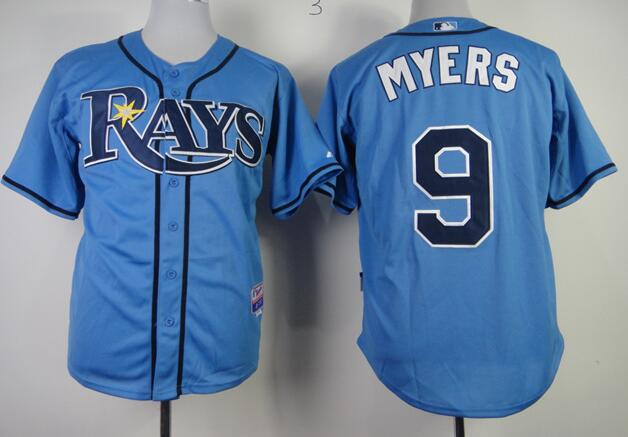 Tampa Bay Rays 9 Wil Myers blue men mlb baseball Jerseys