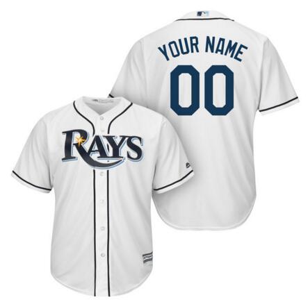 Tampa Bay Rays jerseys Majestic White Cool Base Custom any name number