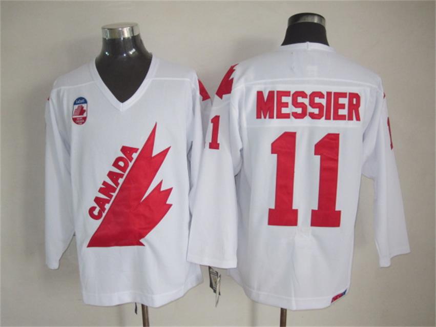 Team Canada 11 Mark Messier white men nhl ice hockey jerseys