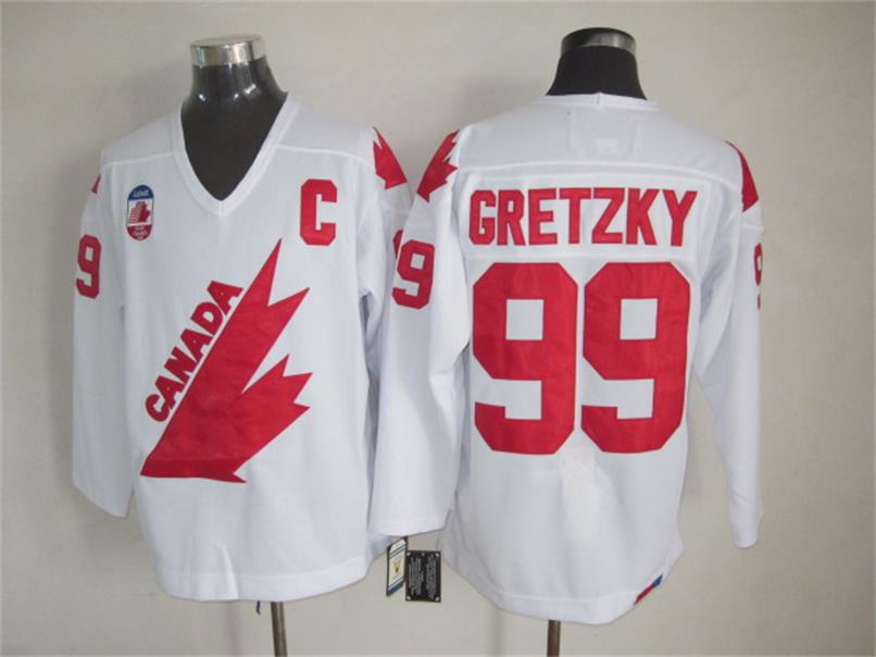 Team Canada 99 Wayne Gretzky White men nhl ice hockey jerseys