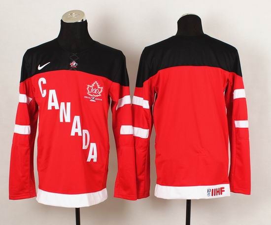 Team Canada IIHF Official 100th Anniversary red men nhl ice hockey jerseys