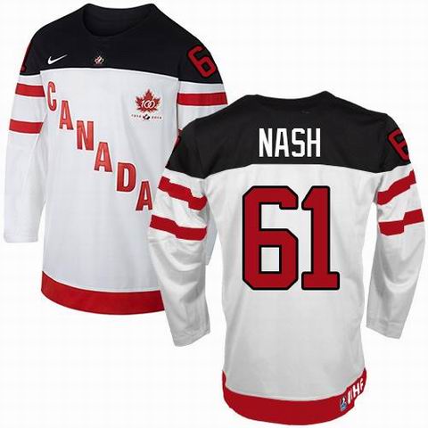 Team Canada Olympic 61 Rick Nash White 100th Anniversary Stitched men nhl ice hockey jerseys