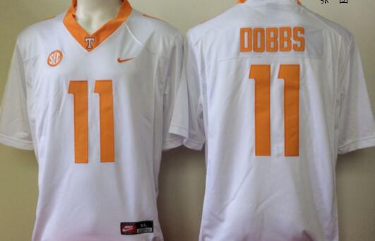 Tennessee Volunteers 11 Joshua Dobbs white men College ncaa Football Jersey