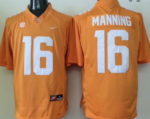Tennessee Volunteers 16 Peyton Manning yellow men College ncaa Football Jerseys