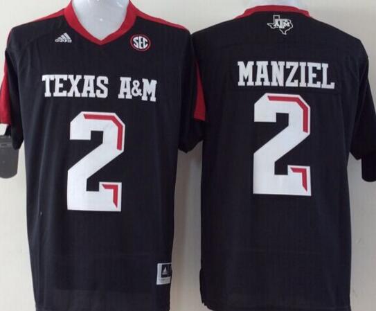 Texas A&M Aggies 2 Johnny Manziel black men College ncaa Football Jersey