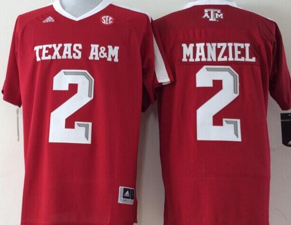 Texas A&M Aggies 2 Johnny Manziel red men College ncaa Football Jersey