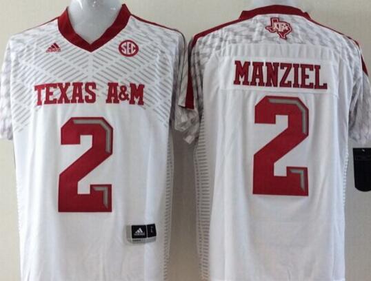 Texas A&M Aggies 2 Johnny Manziel white men College ncaa Football Jersey