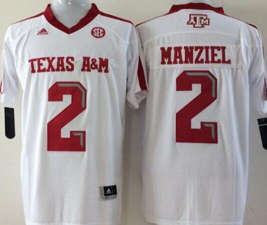 Texas A&M Aggies 2 Johnny Manziel white men College ncaa Football Jerseys