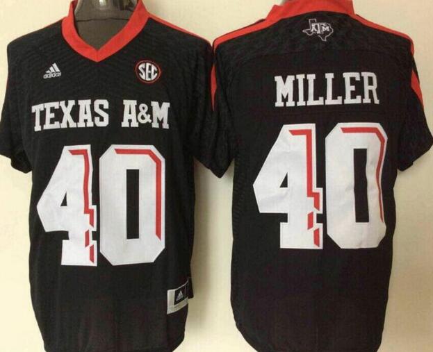 Texas A&M Aggies 40 Von Miller black men College ncaa Football Jerseys
