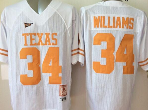 Texas Longhorns 34 Connor Williams white men NCAA college Football Jerseys