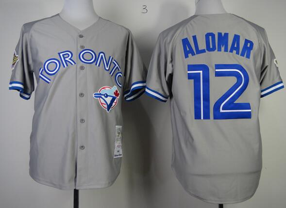 Toronto Blue Jays 12 Roberto Alomar gray MLB baseball Jerseys