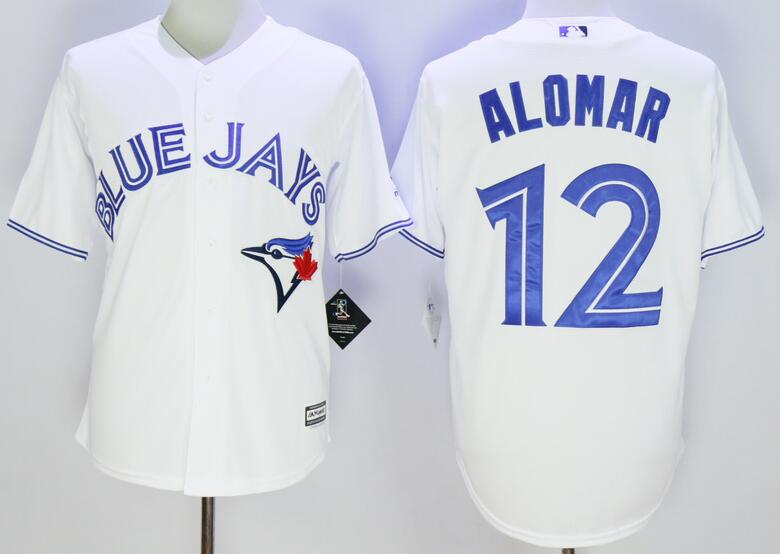 Toronto Blue Jays 12 Roberto Alomar white Majestic MLB baseball Jerseys