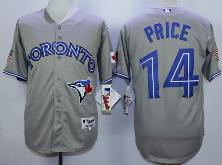 Toronto Blue Jays 14 David Price Alternate grey MLB  baseball Jersey