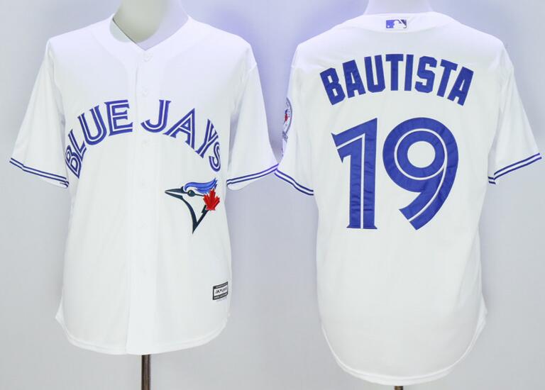 Toronto Blue Jays 19 Jose Bautista white majestic Majestic men mlb baseball  jerseys