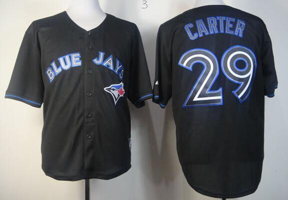 Toronto Blue Jays 29 Joe Carter men black mlb baseball Jerseys