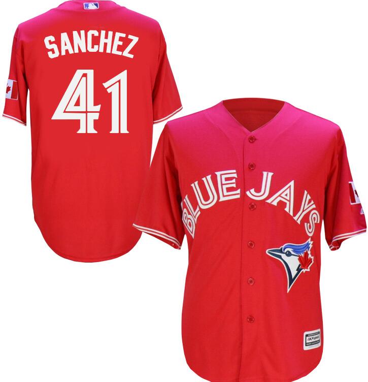 Toronto Blue Jays 41 Aaron Sanchez red Majestic men mlb baseball jersey