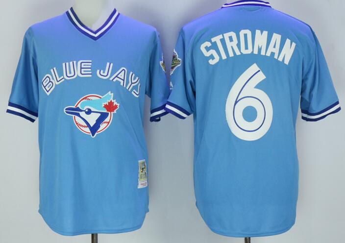 Toronto Blue Jays 6 Marcus Stroman Blue Throwback 1992 Majestic men mlb baseball jersey